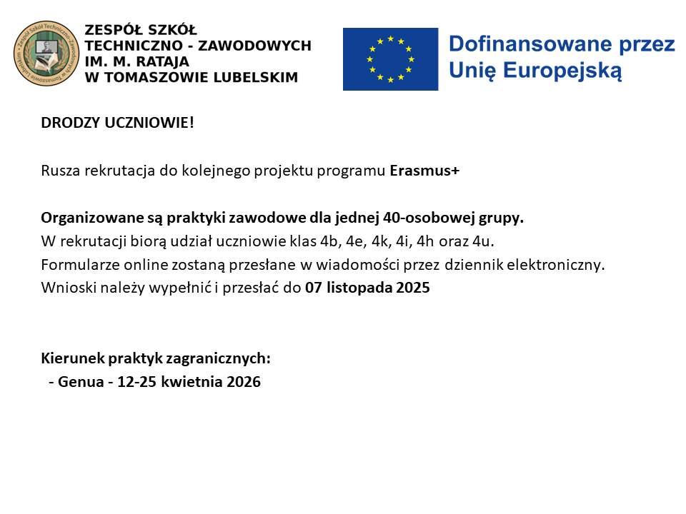 Read more about the article Rekrutacja do kolejnego projektu programu Erasmus+